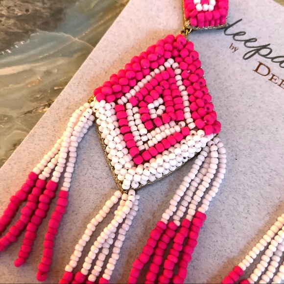 NWT Anthropologie Deepa Beaded Diamond Chandeliers - Picture 3 of 8